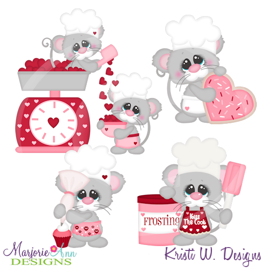 Baking Up Some Love Cutting Files-Includes Clipart - Click Image to Close